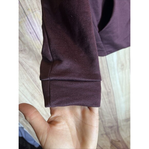 NIKE DRI-FIT Size MediumMens MaroonFull Zip Stand Collar Pocket Athletic Jacket - Picture 5 of 11